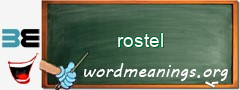 WordMeaning blackboard for rostel